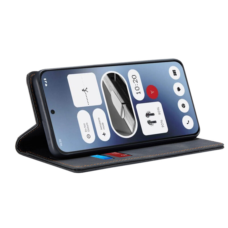 Husa piele Nothing Phone (2a) Techsuit Confy Cover, negru