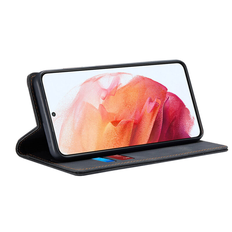 Husa piele Samsung Galaxy S21 5G Techsuit Confy Cover, negru