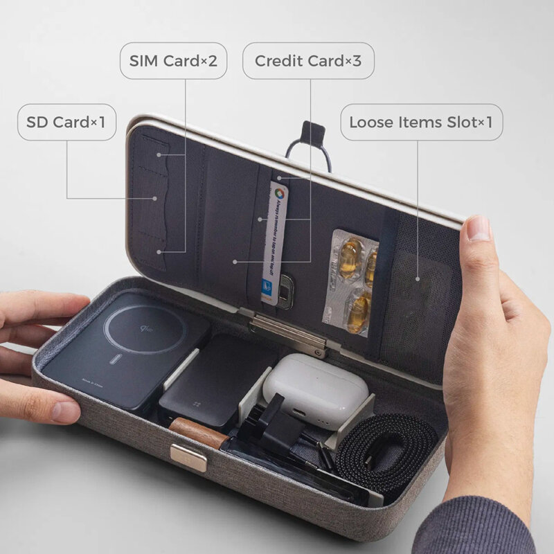 Statie incarcare 4in1 + organizator Edizard, gri, EZ85010101