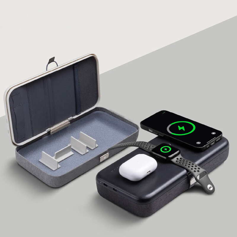 Statie incarcare 4in1 + organizator Edizard, negru, EZ85010102