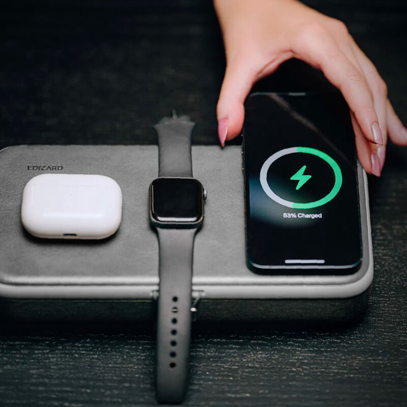 Statie incarcare 4in1 + organizator Edizard, negru, EZ85010102