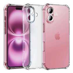 Husa iPhone 16 Plus Techsuit Shockproof Clear Silicone, transparenta