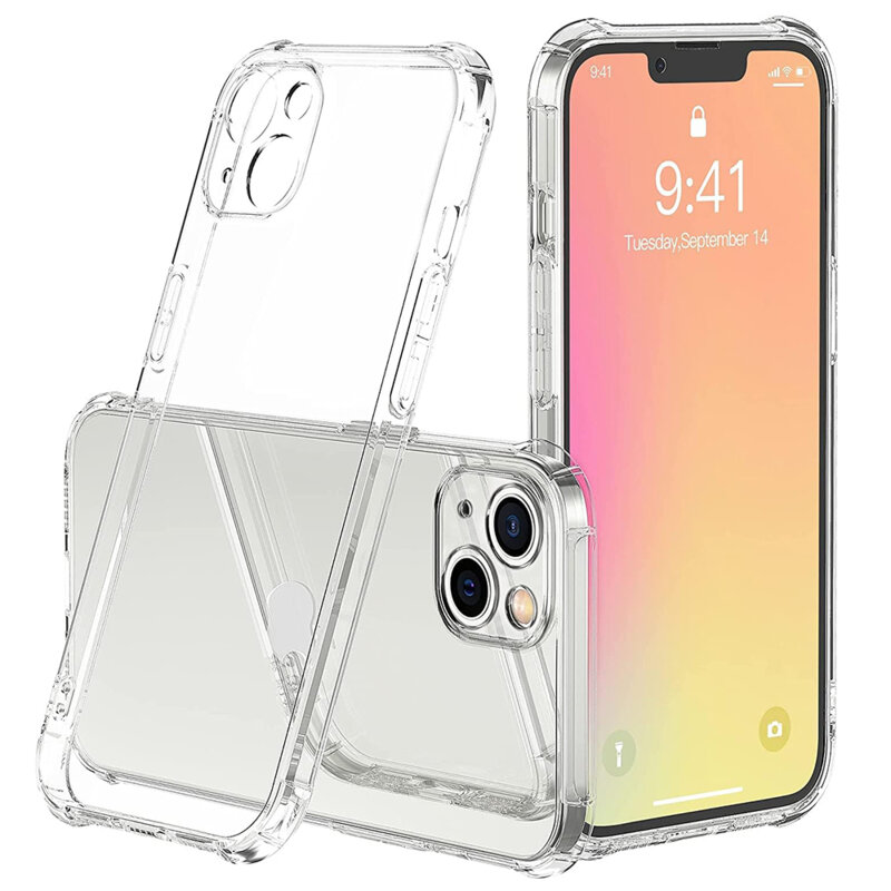 Husa iPhone 16 Pro Techsuit Shockproof Clear Silicone, transparenta