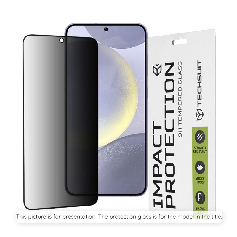 Folie sticla Samsung Galaxy S25 Edge Techsuit 111D Privacy Full Glue, negru