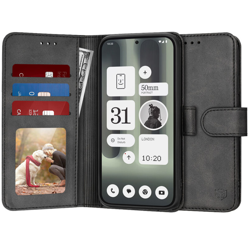 Husa 360 Nothing Phone (2a) Plus Techsuit Diary Book, negru