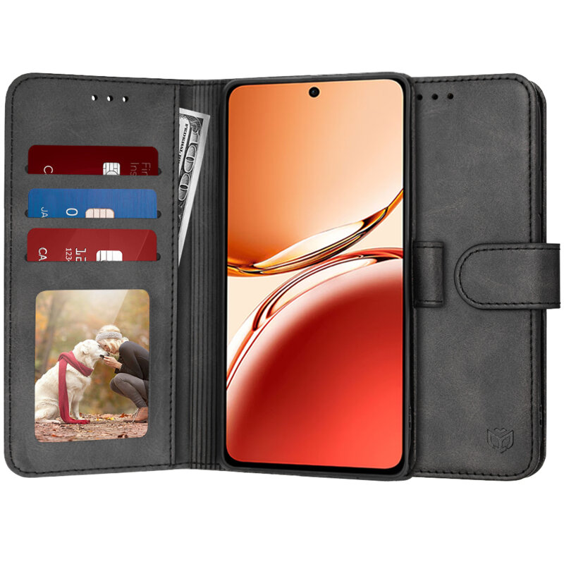 Husa 360 Oppo Reno12 FS Techsuit Diary Book, negru