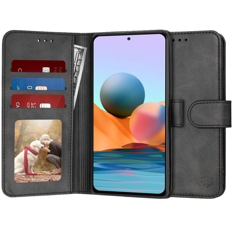 Husa 360 Xiaomi Redmi Note 10 Pro Max Techsuit Diary Book, negru