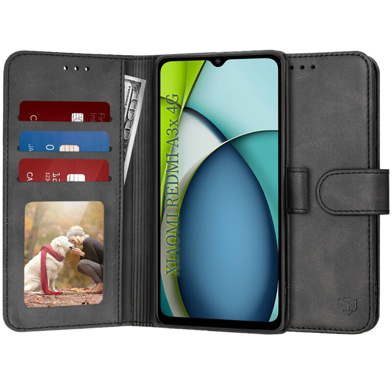 Husa 360 Xiaomi Redmi A3x Techsuit Diary Book, negru
