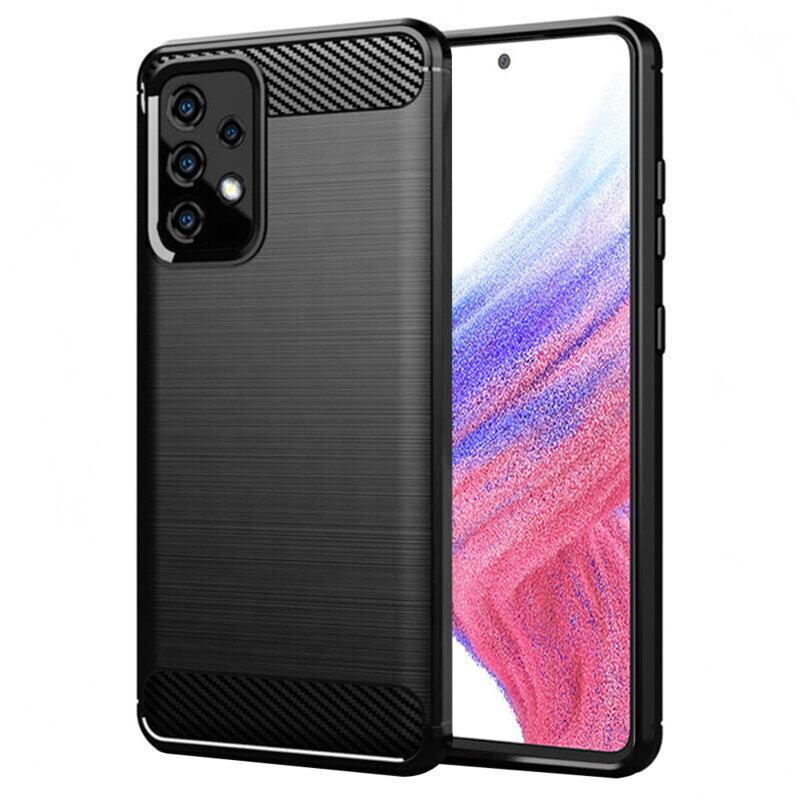 Husa Samsung Galaxy A53 5G Techsuit Carbon Silicone, negru