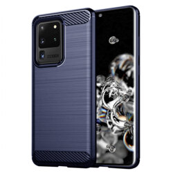 Husa Samsung Galaxy S20 Ultra 5G Techsuit Carbon Silicone, albastru