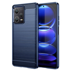 Husa Xiaomi Redmi Note 12 Pro 5G Techsuit Carbon Silicone, albastru