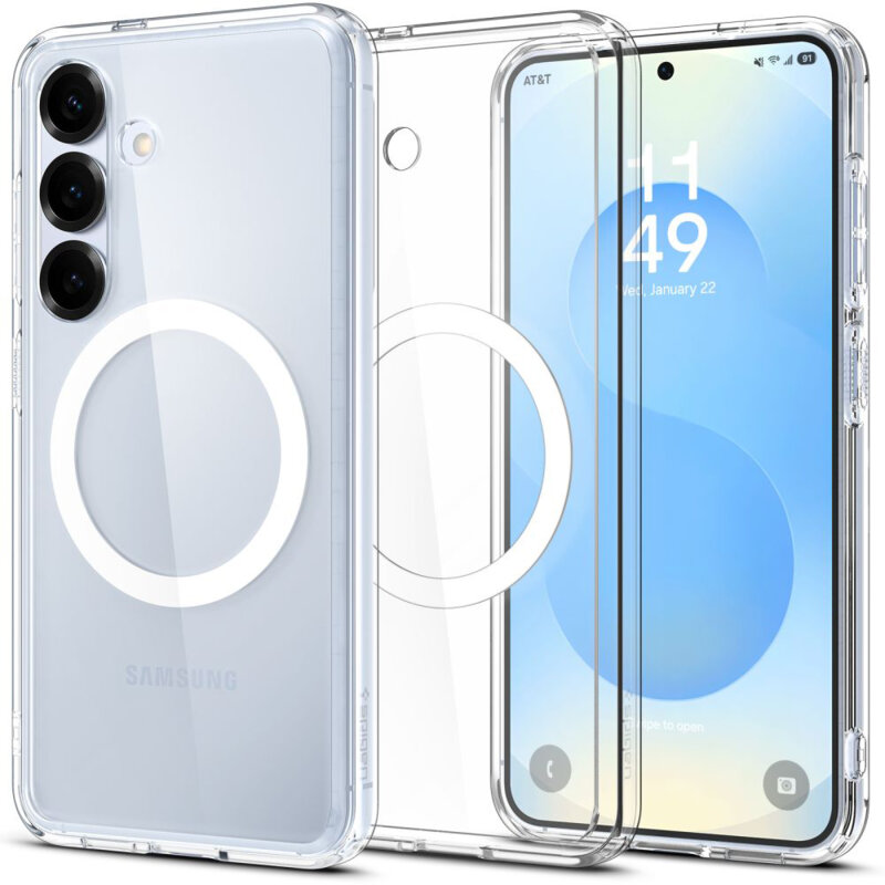 Husa Samsung Galaxy S25 Spigen Ultra Hybrid MagSafe, transparenta