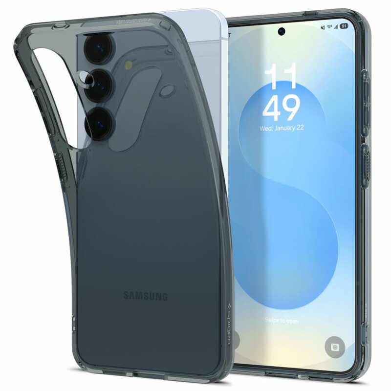 Husa Samsung Galaxy S25 Spigen Liquid Crystal, cenusiu