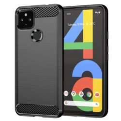 Husa Google Pixel 5 XL Techsuit Carbon Silicone, negru