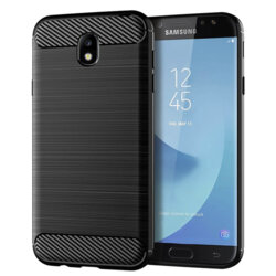 Husa Samsung Galaxy J7 2017 J730 Techsuit Carbon Silicone, negru
