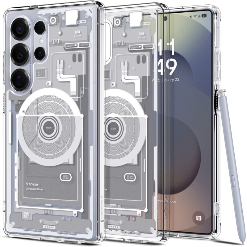 Husa Samsung Galaxy S25 Ultra Spigen Ultra Hybrid Zero One MagSafe, alb