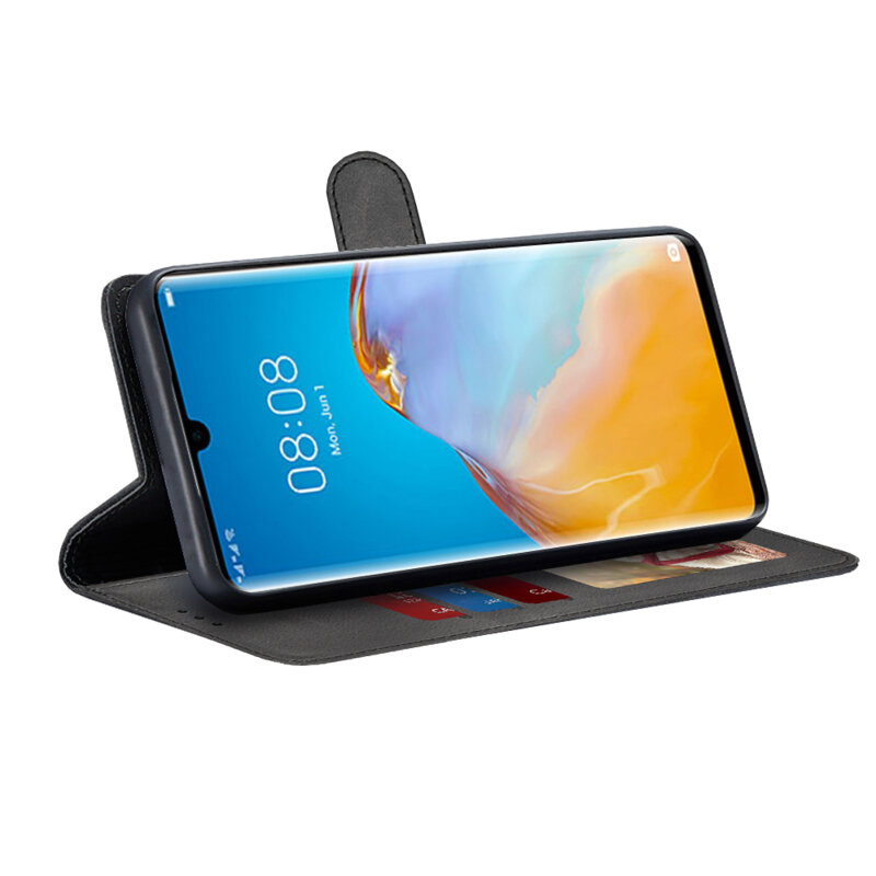 Husa 360 Huawei P30 Pro New Edition Techsuit Diary Book, negru