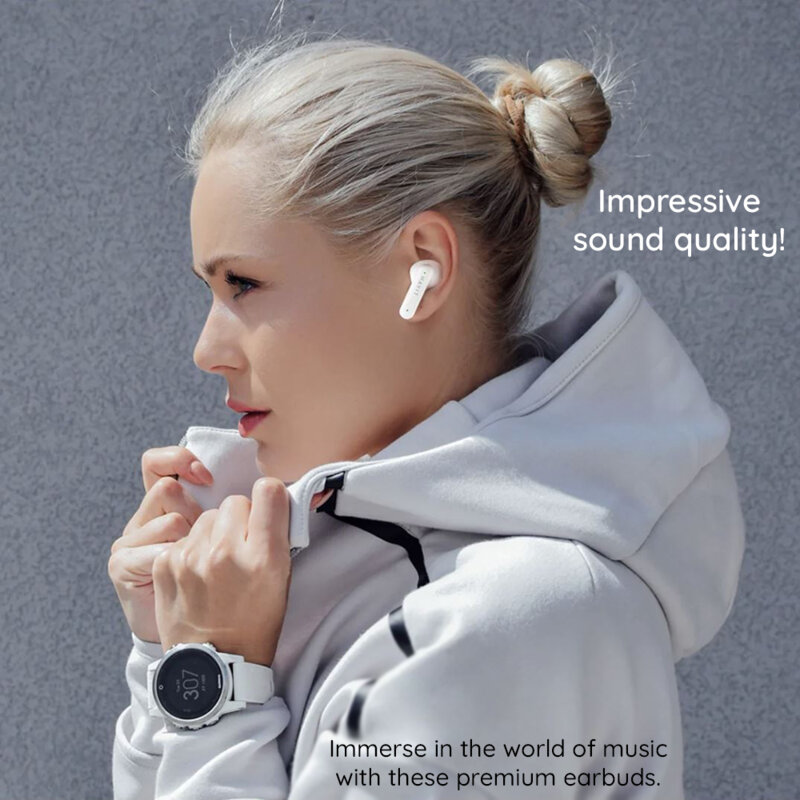 Casti True Wireless Bluetooth, Type-C Havit TW967 Pro, roz