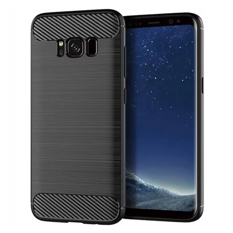 Husa Samsung Galaxy S8 Techsuit Carbon Silicone, negru