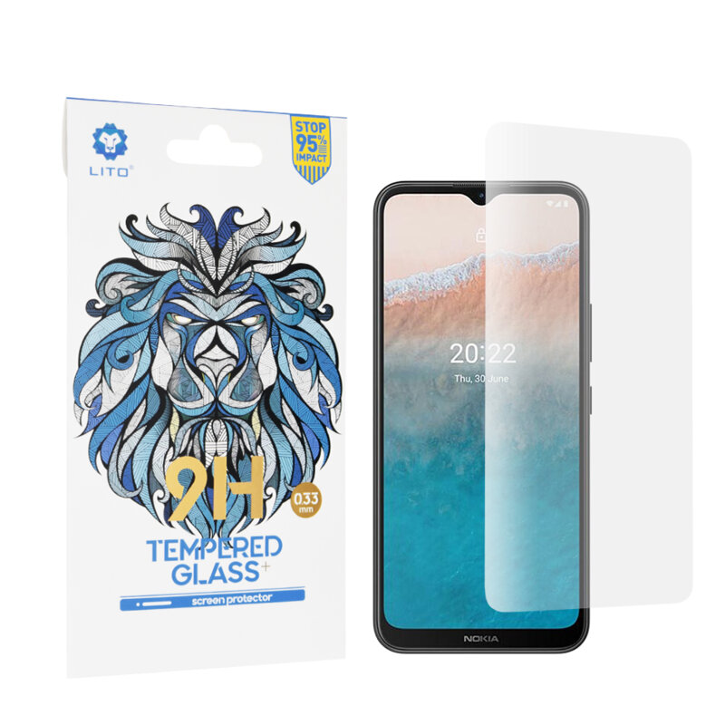 Folie sticla Nokia C21 Plus Lito 9H Tempered Glass, transparenta