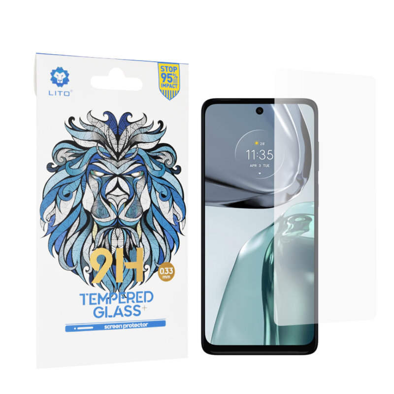 Folie sticla Motorola Moto G62 5G Lito 9H Tempered Glass, transparenta