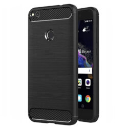 Husa Huawei P9 Lite 2017, P8 Lite 2017 Techsuit Carbon Silicone, negru
