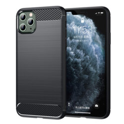 Husa iPhone 11 Pro Techsuit Carbon Silicone, negru