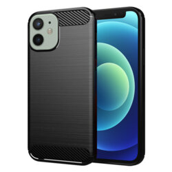 Husa iPhone 12 mini Techsuit Carbon Silicone, negru