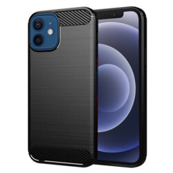 Husa iPhone 12 Techsuit Carbon Silicone, negru
