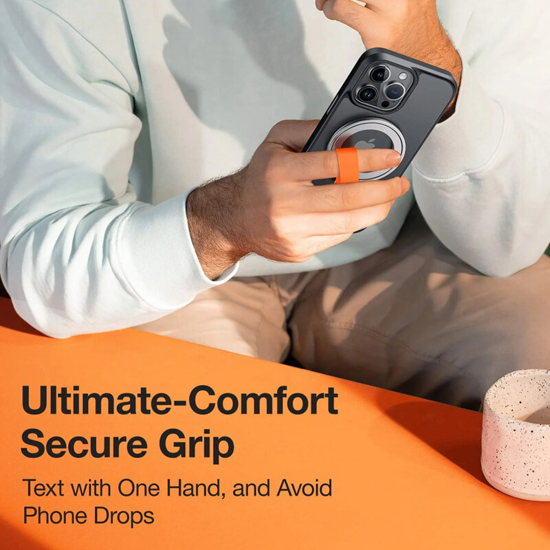 Inel magnetic 360°, suport telefon Torras Ostand, albastru