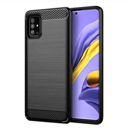 Husa Samsung Galaxy A51 4G Techsuit Carbon Silicone, negru