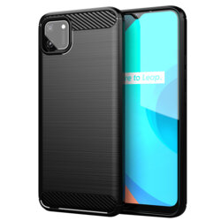 Husa Realme C11 Techsuit Carbon Silicone - Negru