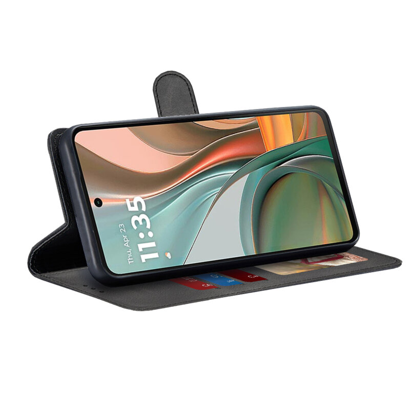 Husa 360 Motorola Moto G75 Techsuit Diary Book, negru