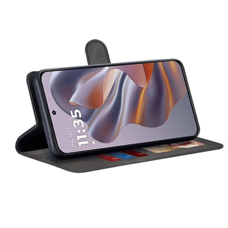 Husa 360 Motorola Edge 50 Neo Techsuit Diary Book, negru