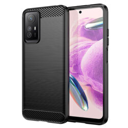 Husa Xiaomi Redmi Note 12S Techsuit Carbon Silicone, negru