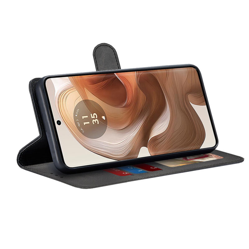 Husa 360 Motorola Edge 50 Ultra Techsuit Diary Book, negru