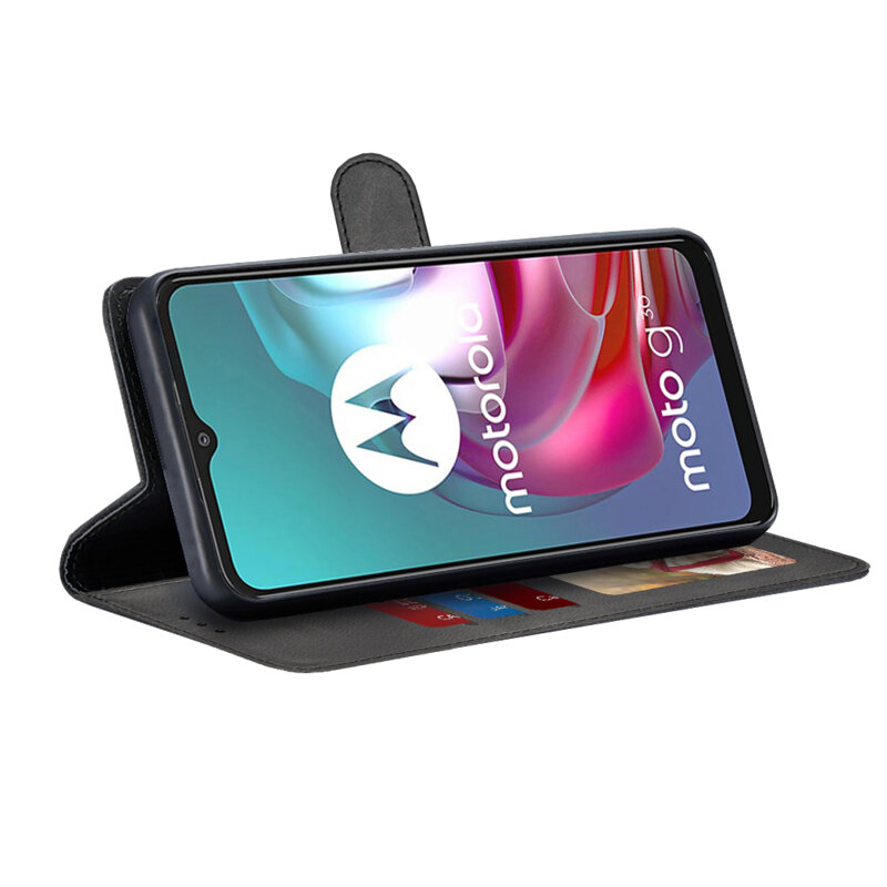 Husa 360 Motorola Moto G30 Techsuit Diary Book, negru