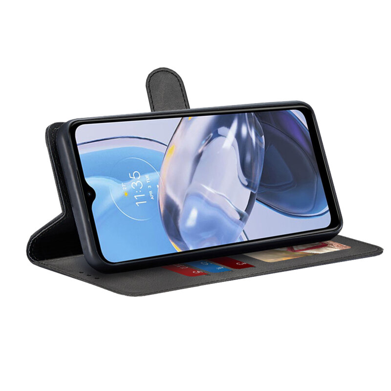 Husa 360 Motorola Moto E22 Techsuit Diary Book, negru