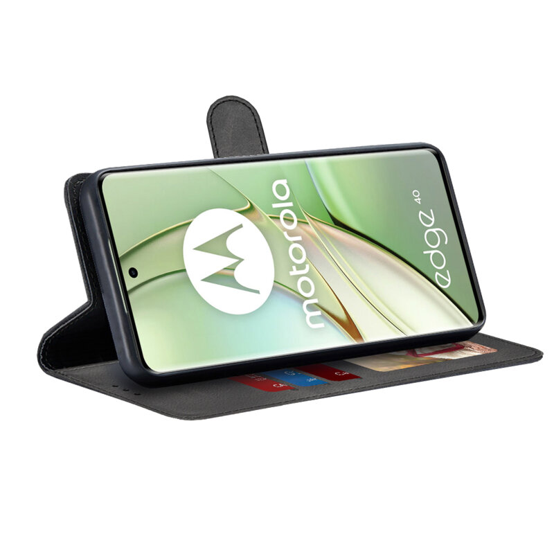 Husa 360 Motorola Edge 40 Techsuit Diary Book, negru