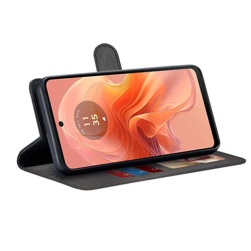 Husa 360 Motorola Moto G04 Techsuit Diary Book, negru