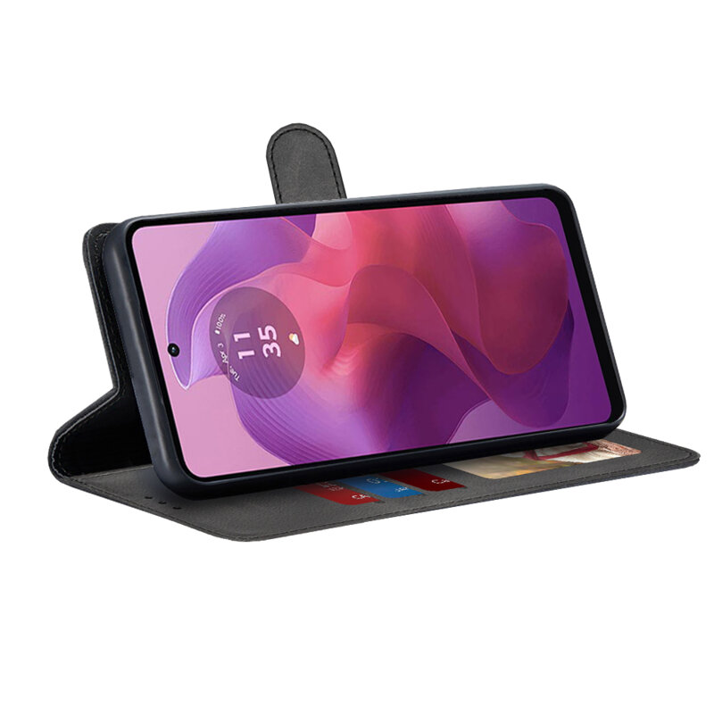 Husa 360 Motorola Moto G24 Techsuit Diary Book, negru
