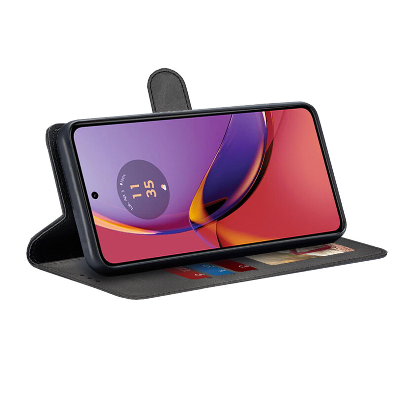 Husa 360 Motorola Moto G84 Techsuit Diary Book, negru