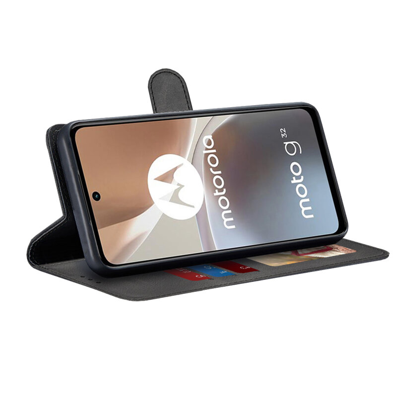Husa 360 Motorola Moto G32 Techsuit Diary Book, negru