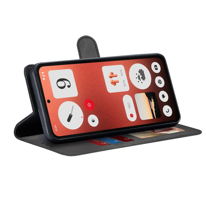 Husa 360 Nothing CMF Phone 1 Techsuit Diary Book, negru