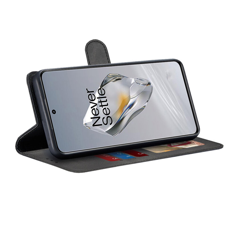 Husa 360 OnePlus 12 Techsuit Diary Book, negru