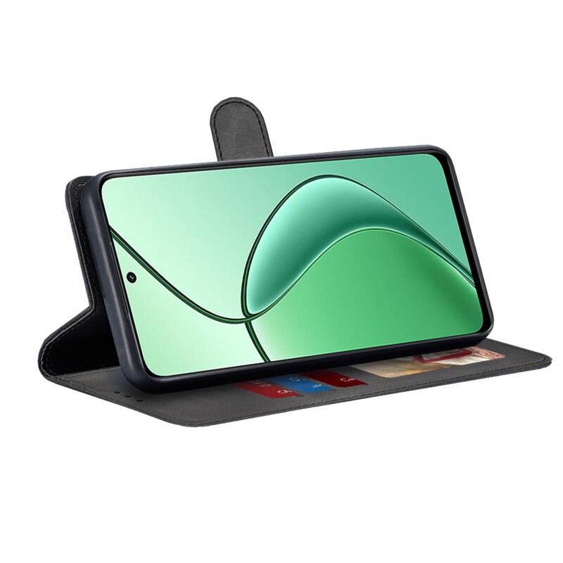 Husa 360 Realme 12x Techsuit Diary Book, negru