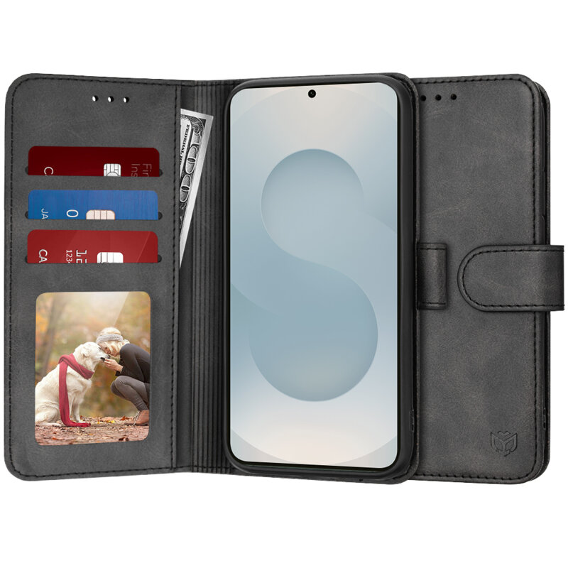 Husa 360 Samsung Galaxy S25 Edge Techsuit Diary Book, negru