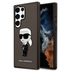 Husa Samsung Galaxy S23 Ultra Karl Lagerfeld Hardcase, Ikonik Karl Lagerfeld, negru, KLHCS23LHNIKTCK