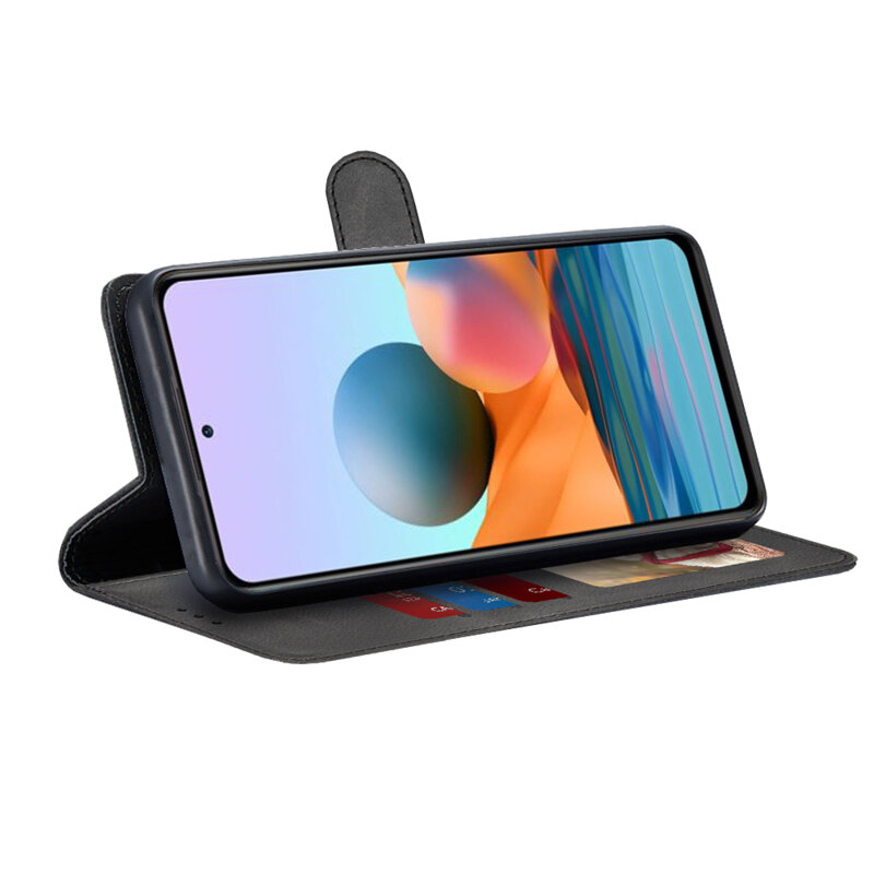 Husa 360 Xiaomi Redmi Note 10 Pro Techsuit Diary Book, negru