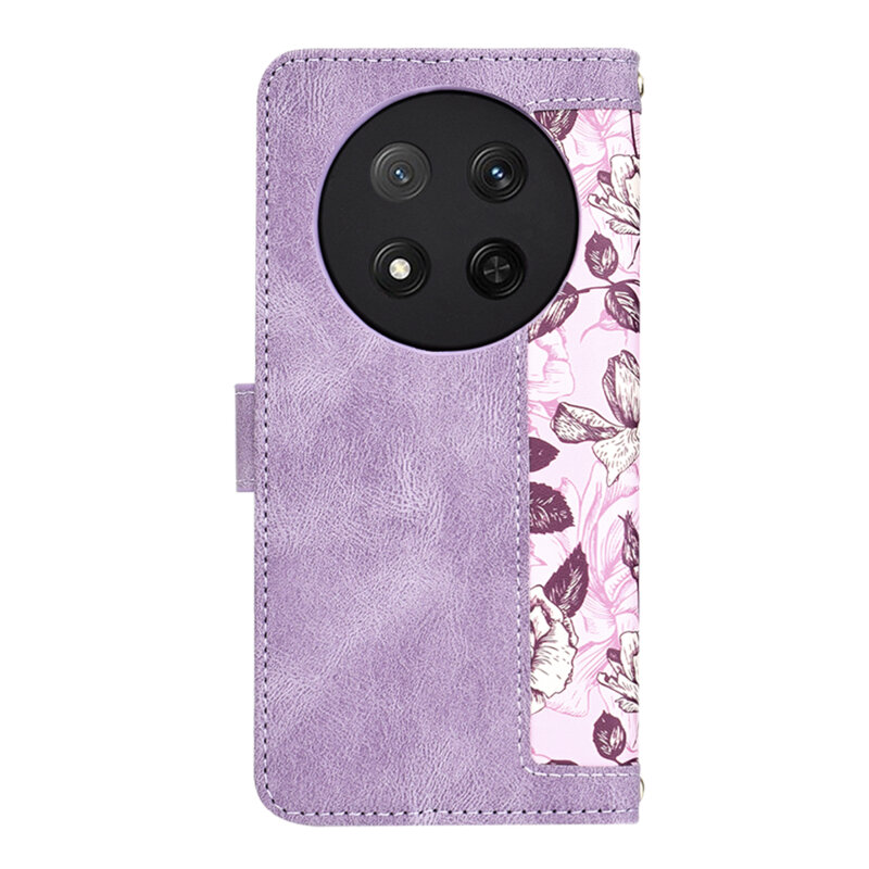 Husa personalizata fete Honor X9c Techsuit FlipCraft, mov